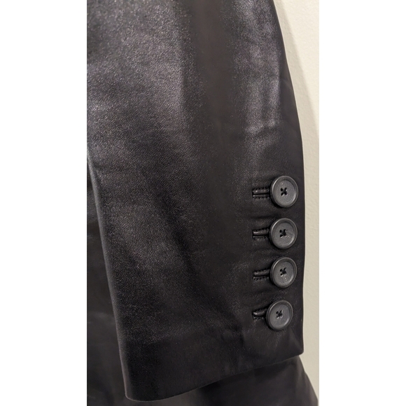 Banana Republic Vintage Black 100% Leather Jacket Size Small - Picture 4 of 9